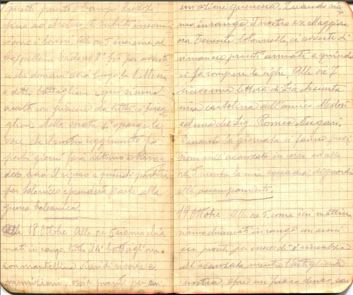diari 18 ottobre 1915