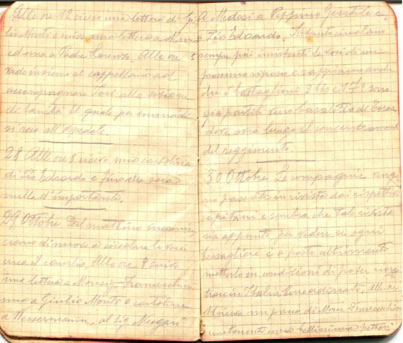 diari 29 ottobre 1915